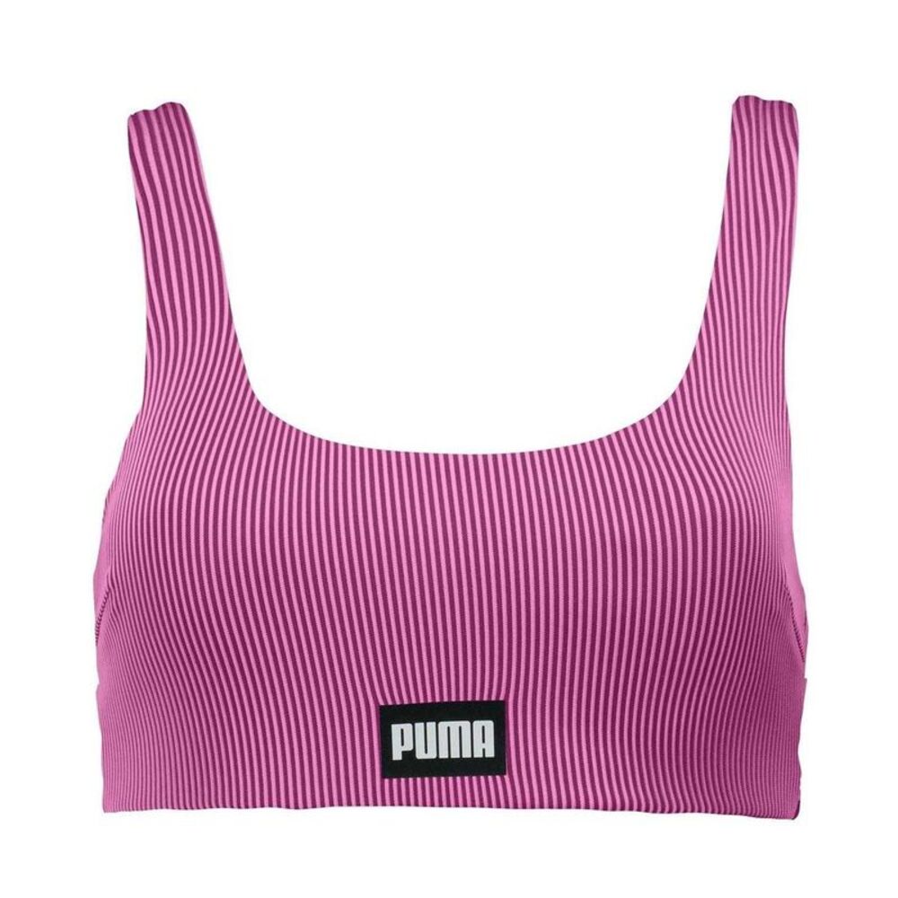 Puma Womens/Ladies Stripe Scoop Neck Bikini Top / Pink